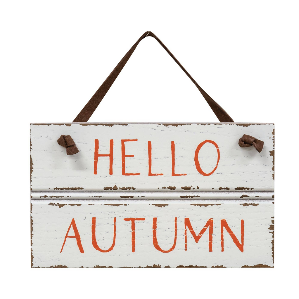 hello autumn sign