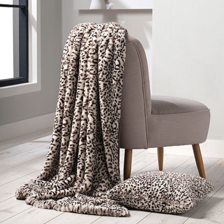 Leopard print throw deals