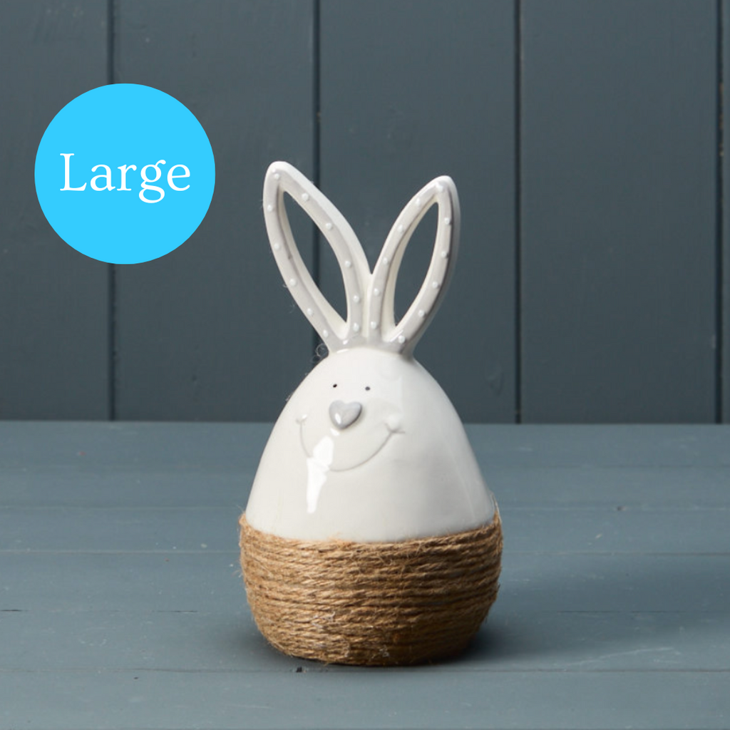 ceramic smiling easter bunny decoration