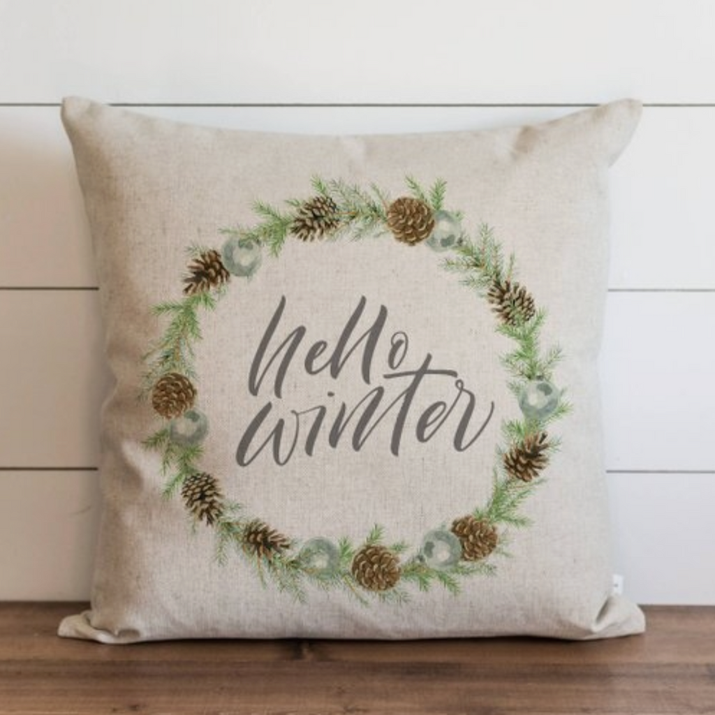 hello winter cushion