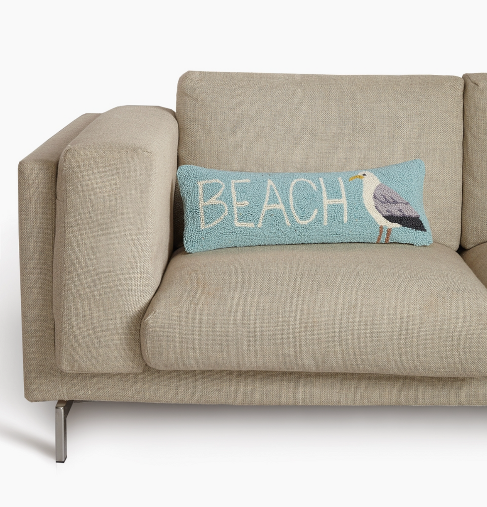 seagull cushion beach cushion beach word and seagull